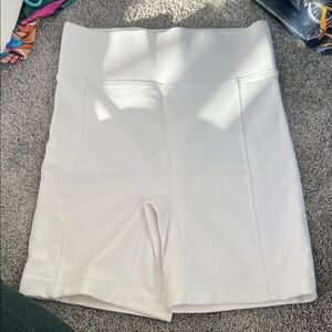 ALL ACCESS White Biker Shorts